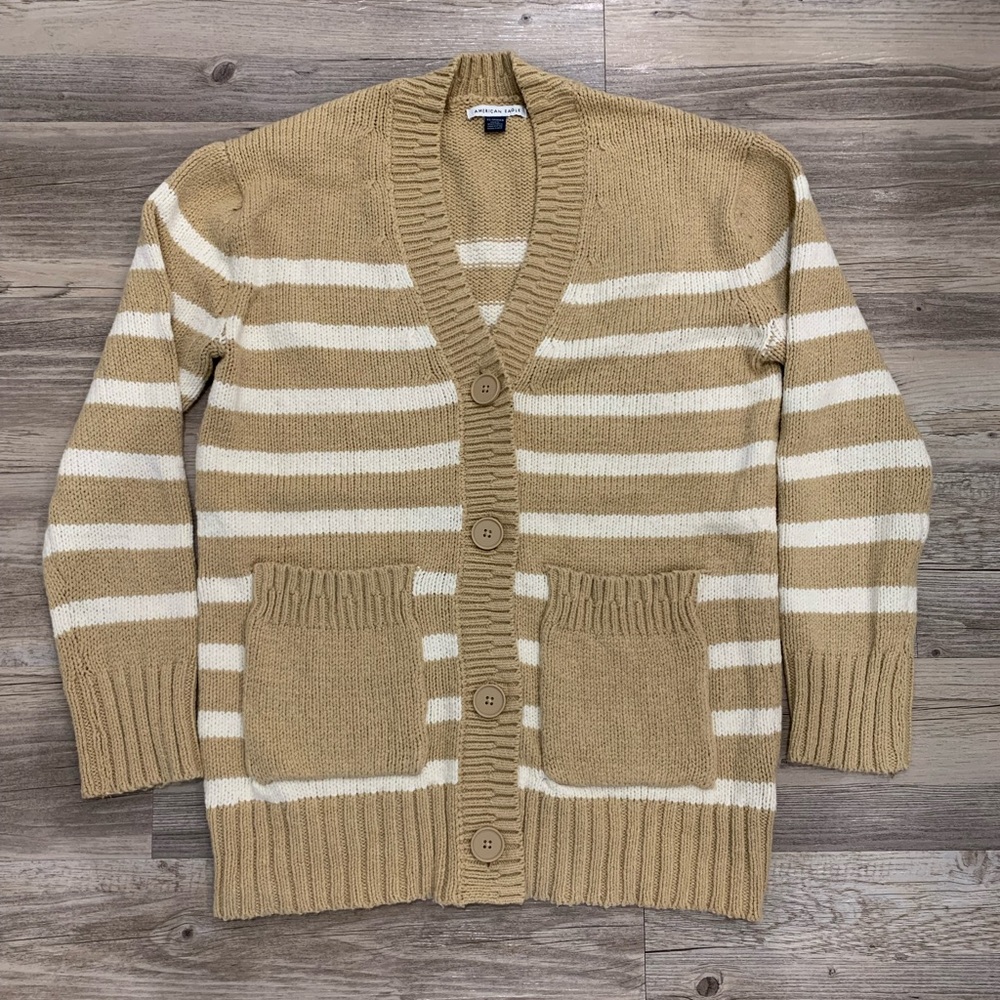 American Eagle Oversized Button-front Long-Length Cardigan